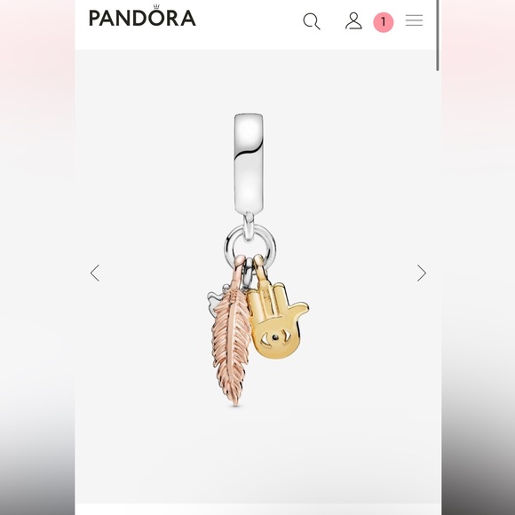 NEW & Authentic✨  Hamsa, All-seeing Eye & Feather Spirituality Dangle Charm - Picture 5 of 5